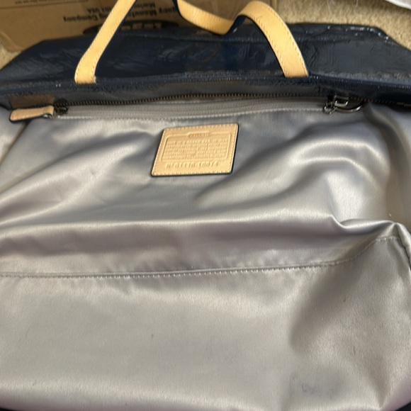 Coach Poppy navy liquid glass shoulder or tote bag - Picture 16 of 16